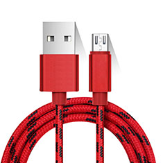 Cable Micro USB Android Universal M01 para Samsung Galaxy Tab S7 Plus 5G 12.4 SM-T976 Rojo