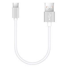 Cable Type-C Android Universal 20cm S02 para Sony Xperia 10 Plus Blanco