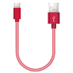 Cable Type-C Android Universal 20cm S02 para Samsung Galaxy Tab S2 9.7 SM-T810 SM-T815 Rojo