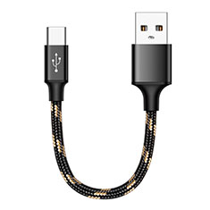 Cable Type-C Android Universal 25cm S04 para Oppo Reno10 Pro 5G Negro