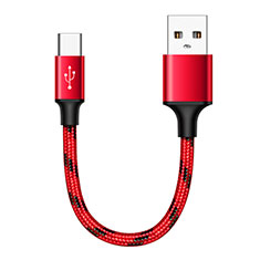 Cable Type-C Android Universal 25cm S04 para LG K92 5G Rojo