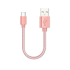 Cable Type-C Android Universal 30cm S05 para Huawei P30 Oro Rosa