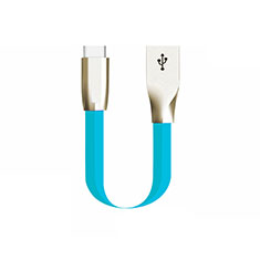 Cable Type-C Android Universal 30cm S06 para Huawei Y6 2017 Azul