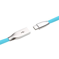 Cable Type-C Android Universal T03 para Oppo Reno9 Pro 5G Azul Cielo