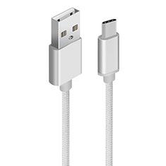 Cable Type-C Android Universal T04 para Xiaomi Mi 10 Ultra Plata