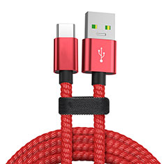 Cable Type-C Android Universal T24 para Vivo Y12s Rojo