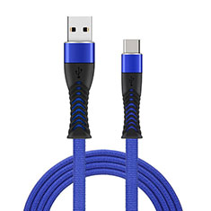 Cable Type-C Android Universal T26 para Huawei Y6 2017 Azul