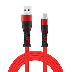 Cable Type-C Android Universal T26 para Oppo Reno9 5G Rojo