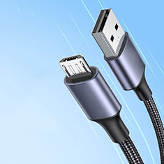 Cable USB 2.0 Android Universal 2A H01 para Huawei P Smart 2020 Gris
