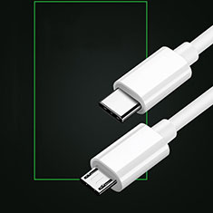 Cable USB 2.0 Android Universal 2A H02 para Oppo Find N2 Flip 5G Blanco