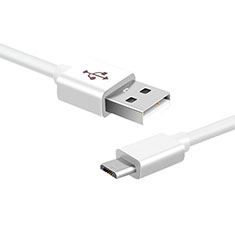 Cable USB 2.0 Android Universal A02 para Motorola Moto Edge 2022 5G Blanco