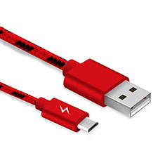 Cable USB 2.0 Android Universal A03 para Oppo A15 Rojo