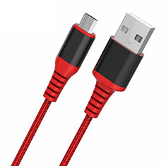 Cable USB 2.0 Android Universal A06 para Sony Xperia XZ2 Rojo