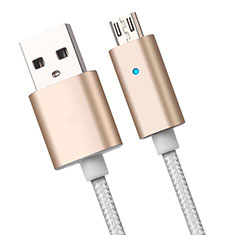Cable USB 2.0 Android Universal A08 para Xiaomi Mi 11 Lite 5G Oro