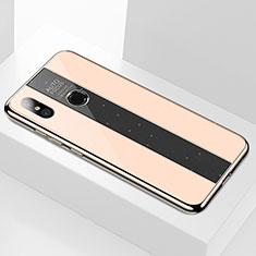 Carcasa Bumper Funda Silicona Espejo A01 para Xiaomi Mi 8 Oro