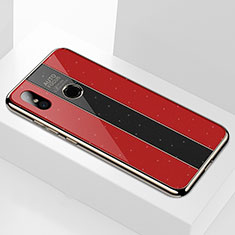 Carcasa Bumper Funda Silicona Espejo A01 para Xiaomi Mi 8 Rojo