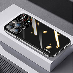 Carcasa Bumper Funda Silicona Espejo AT1 para Apple iPhone 13 Pro Max Negro