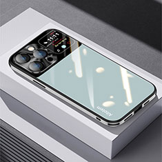 Carcasa Bumper Funda Silicona Espejo AT1 para Apple iPhone 15 Pro Max Menta Verde