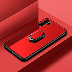 Carcasa Bumper Funda Silicona Espejo con Anillo de dedo Soporte para Huawei P30 Pro Rojo