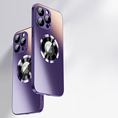 Carcasa Bumper Funda Silicona Espejo con Mag-Safe Magnetic para Apple iPhone 13 Pro Morado