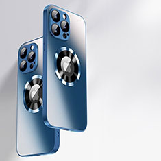 Carcasa Bumper Funda Silicona Espejo con Mag-Safe Magnetic para Apple iPhone 14 Pro Azul