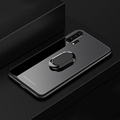 Carcasa Bumper Funda Silicona Espejo con Magnetico Anillo de dedo Soporte para Huawei Honor 20 Pro Negro