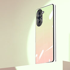 Carcasa Bumper Funda Silicona Espejo Gradiente Arco iris AT1 para Huawei Nova 10 Naranja
