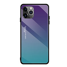 Carcasa Bumper Funda Silicona Espejo Gradiente Arco iris H01 para Apple iPhone 11 Pro Morado