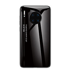 Carcasa Bumper Funda Silicona Espejo Gradiente Arco iris H01 para Huawei Mate 30 5G Negro