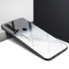 Carcasa Bumper Funda Silicona Espejo Gradiente Arco iris H01 para Huawei Nova 5i Gris