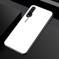 Carcasa Bumper Funda Silicona Espejo Gradiente Arco iris H01 para Huawei Nova 6 5G Blanco