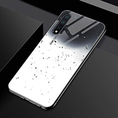 Carcasa Bumper Funda Silicona Espejo Gradiente Arco iris H01 para Huawei Nova 6 5G Gris