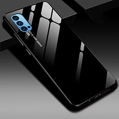 Carcasa Bumper Funda Silicona Espejo Gradiente Arco iris H01 para Oppo Reno4 Pro 5G Negro