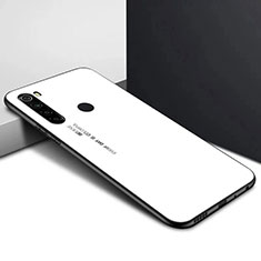 Carcasa Bumper Funda Silicona Espejo Gradiente Arco iris H01 para Xiaomi Redmi Note 8 (2021) Blanco