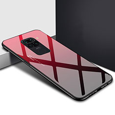 Carcasa Bumper Funda Silicona Espejo Gradiente Arco iris H01 para Xiaomi Redmi Note 9 Rojo