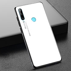 Carcasa Bumper Funda Silicona Espejo Gradiente Arco iris H02 para Huawei Honor 20 Lite Blanco