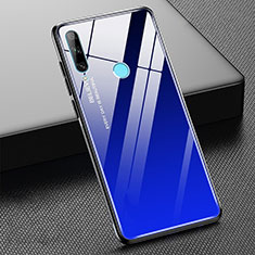 Carcasa Bumper Funda Silicona Espejo Gradiente Arco iris H02 para Huawei Honor 20E Azul