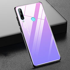 Carcasa Bumper Funda Silicona Espejo Gradiente Arco iris H02 para Huawei Honor 20E Morado