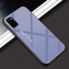 Carcasa Bumper Funda Silicona Espejo Gradiente Arco iris H02 para Huawei Honor View 30 5G Gris