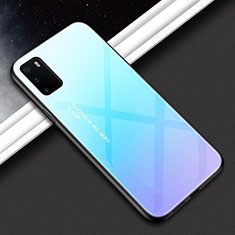 Carcasa Bumper Funda Silicona Espejo Gradiente Arco iris H02 para Huawei Honor View 30 5G Multicolor