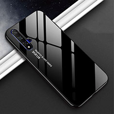 Carcasa Bumper Funda Silicona Espejo Gradiente Arco iris H02 para Huawei Nova 5 Negro