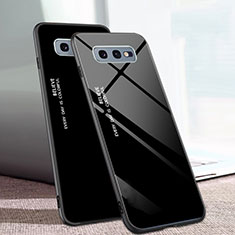 Carcasa Bumper Funda Silicona Espejo Gradiente Arco iris H02 para Samsung Galaxy S10e Negro