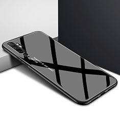 Carcasa Bumper Funda Silicona Espejo Gradiente Arco iris H02 para Xiaomi Mi Note 10 Negro