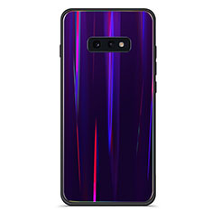 Carcasa Bumper Funda Silicona Espejo Gradiente Arco iris H04 para Samsung Galaxy S10e Morado