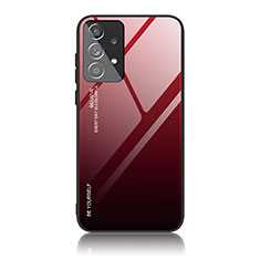 Carcasa Bumper Funda Silicona Espejo Gradiente Arco iris JD1 para Samsung Galaxy A33 5G Rojo