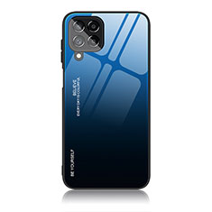 Carcasa Bumper Funda Silicona Espejo Gradiente Arco iris JD1 para Samsung Galaxy M53 5G Azul