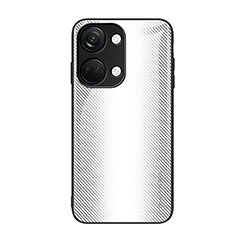 Carcasa Bumper Funda Silicona Espejo Gradiente Arco iris JM1 para OnePlus Ace 2V 5G Blanco