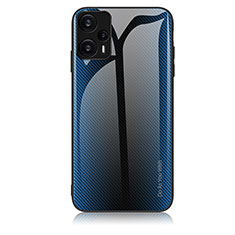 Carcasa Bumper Funda Silicona Espejo Gradiente Arco iris JM1 para Xiaomi Poco F5 5G Azul