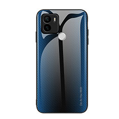 Carcasa Bumper Funda Silicona Espejo Gradiente Arco iris JM1 para Xiaomi Redmi A1 Plus Azul Cielo