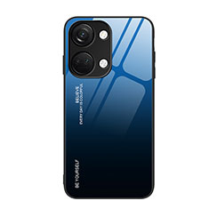 Carcasa Bumper Funda Silicona Espejo Gradiente Arco iris JM2 para OnePlus Ace 2V 5G Azul